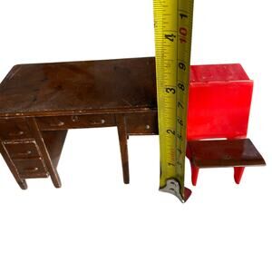 Renwal Student Desk Teacher Dollhouse Furniture Mini No. 33 34 Incomplete READ
